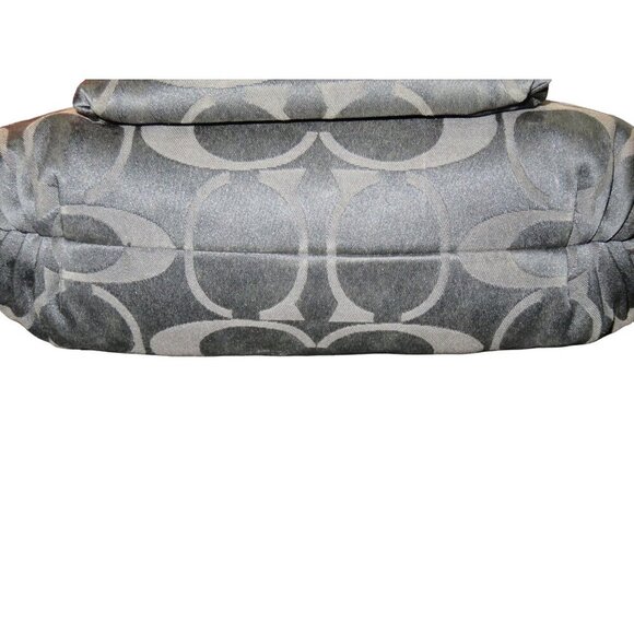 Coach 2009 Black Signature C Poppy Groovy Sateen Sufflette Jacquard Satchel Bag - Picture 5 of 11